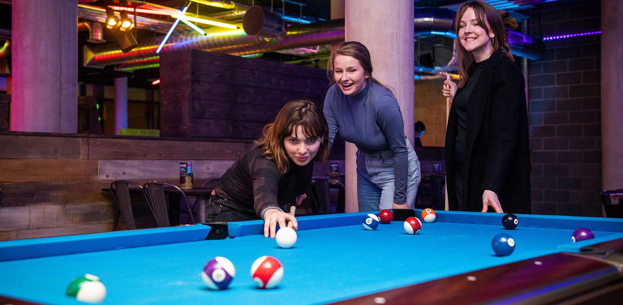 American pool table at a West Yorkshire venue